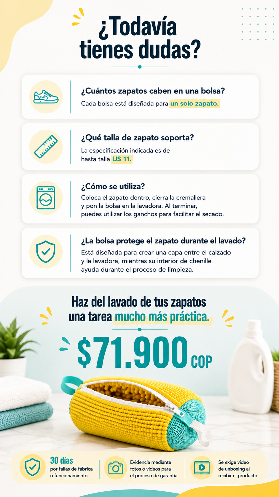 Funda Protectora Para Lavado De Zapatos