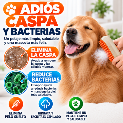 Cepillo De Vapor Para Mascotas 3 En 1