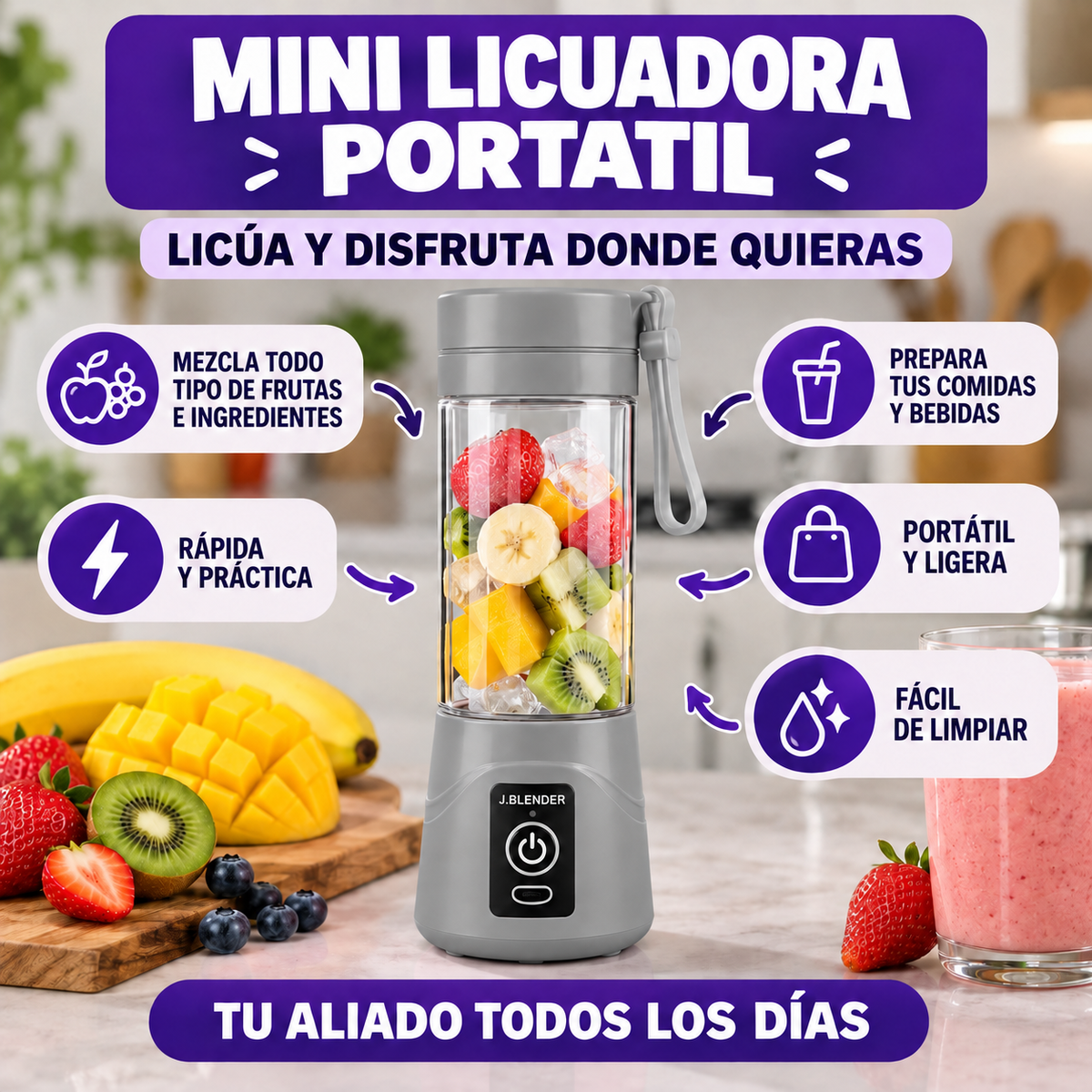 Mini Licuadora Portatil