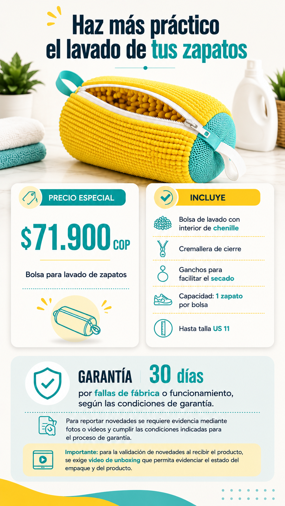 Funda Protectora Para Lavado De Zapatos