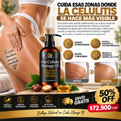 Anti-Cellulite Massage Oil – Reafirma tu Piel.